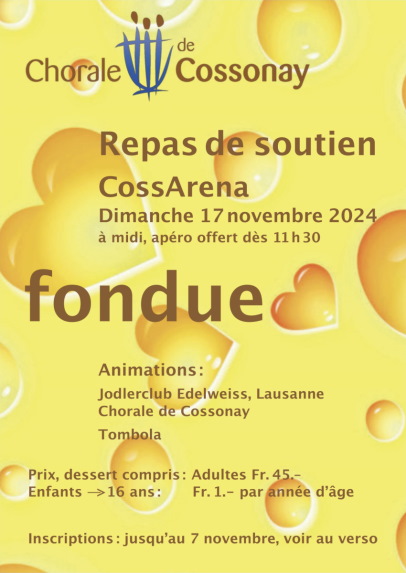 Affiche Repas de Soutien 2024